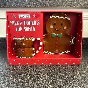 LANG 2pc Gingerbread Milk And Cookie Set
